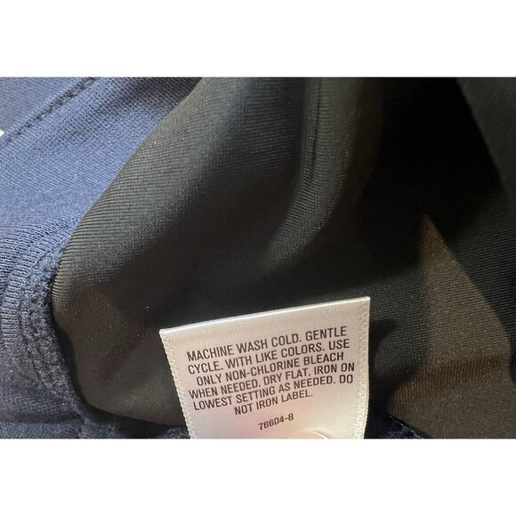 St John’s Bay Wide Leg Comfort Waist Knit Pull On Pants Medium Tall Navy Blue - Picture 13 of 13